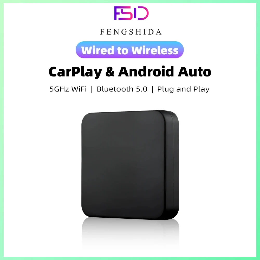 Fsd Per Mini Carplay Smart Box Wireless Android Auto Adapter Apple Dongle Plug And Play Per Volkswagen Toyota Peugeot Volvo