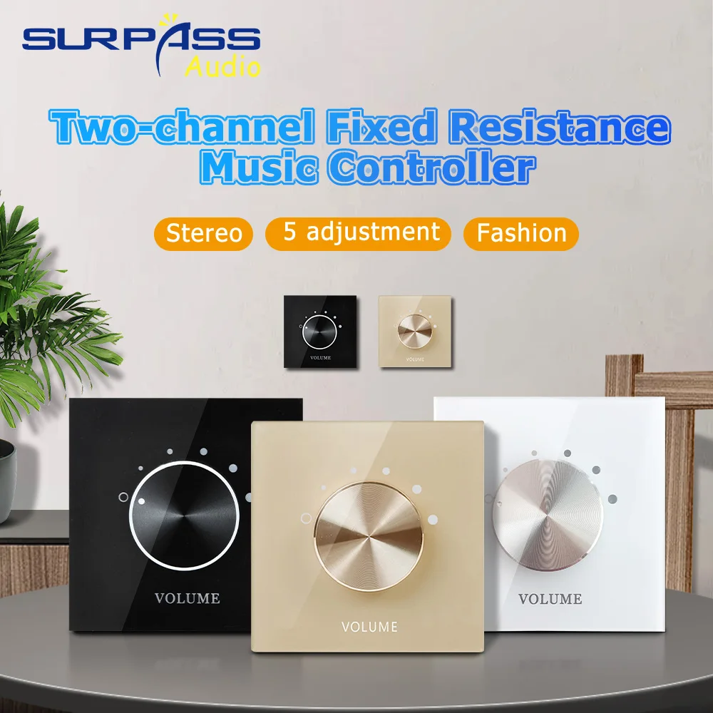 

Stero Volume Tuning Switch 5 Adjustment Fashion Two Channel Fixed Resistance Music Speaker Volume Controller
