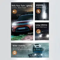 Philips Ultinon Rally 3551 LED H4 H7 H11 HB3/4 H18 H19 HIR2 Car Headlight 6500K White Max Power 100W Max Lumen 9000lm LED Bulb - Image 2