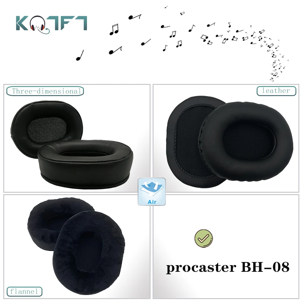 

KQTFT 1 Pair of Replacement Velvet leather EarPads for procaster BH-08 Headset Ear pads Earmuff Cover Cushion Cups