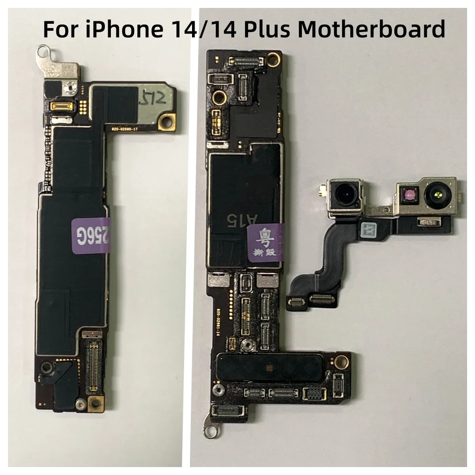iPhone 14 256GBマザーボード + FaceID IPhone 14用マザーボード,完全にテスト済み,iCloud付き,ロック解除