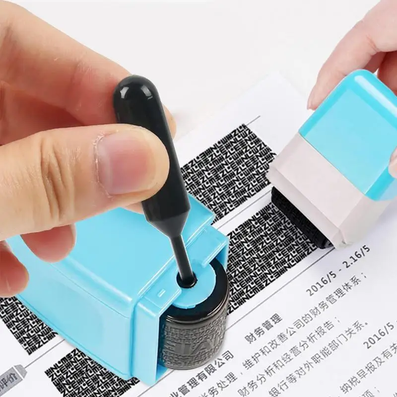 Privacy Stamp Roller Refill Identity Guard Roller Stamp Ink Replacement Ink For Account Address Privacy Information Security