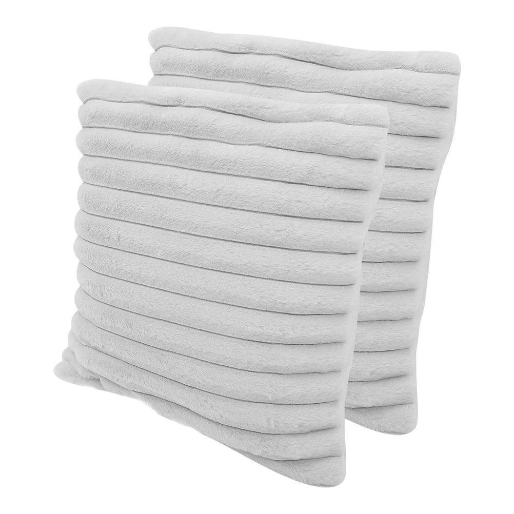 

2pcs Plush Throw Pillow Covers Couch Pillow Covers Soft Fluffy Pillowcases for Sofa