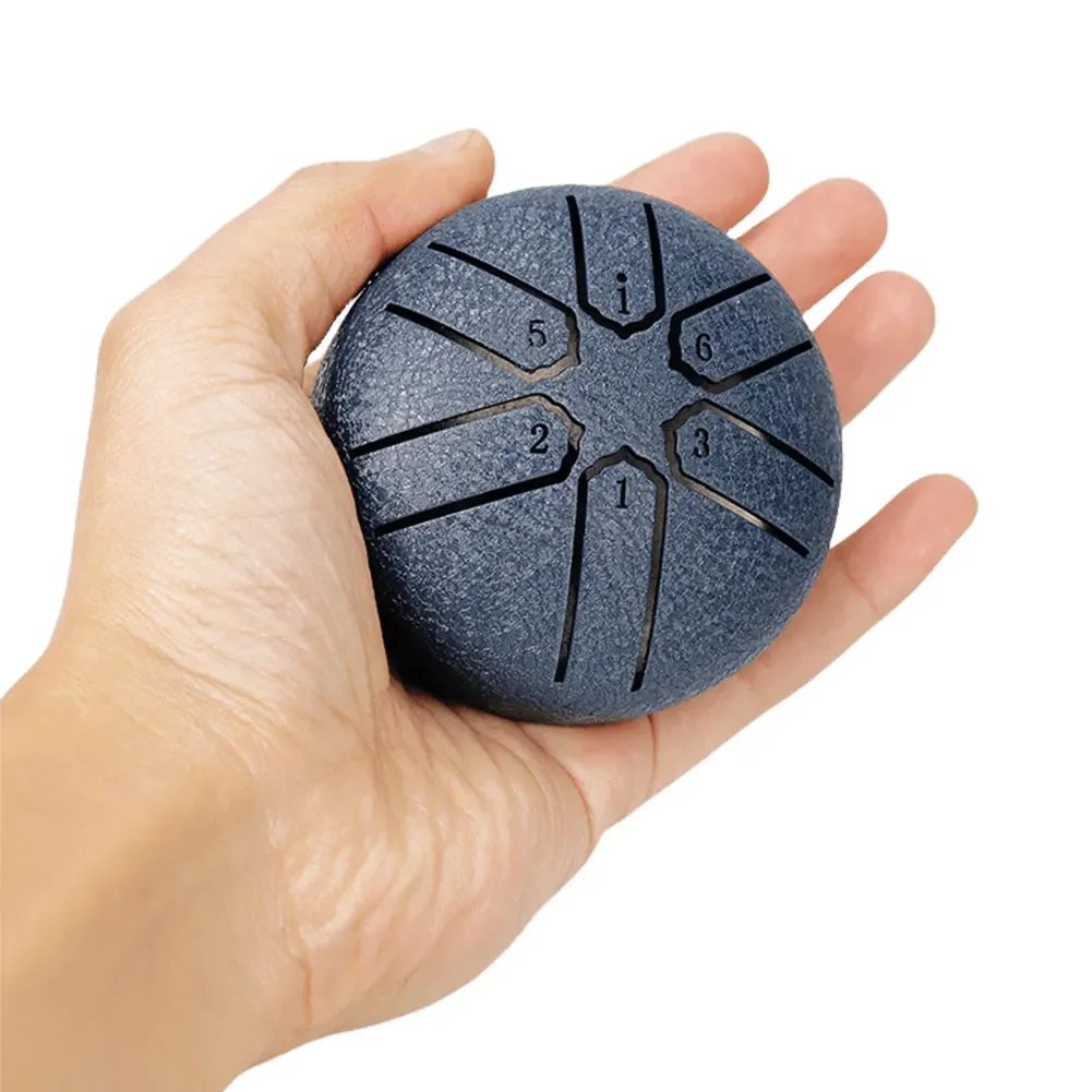 Musical Percussion Instruments Tongue Drum Rain Drum Instrument Rain Drum 3 Inches 6 Notes Steel Tongue Drum Mini Handpan Music Ethereal Yoga Meditation Percussion Instruments