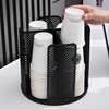 Rotating Paper Cup Holder Disposable Cup Storage Rack Bar Milk Tea Coffee Cup Compartment Cup Taker Rotating Cup Holder 4