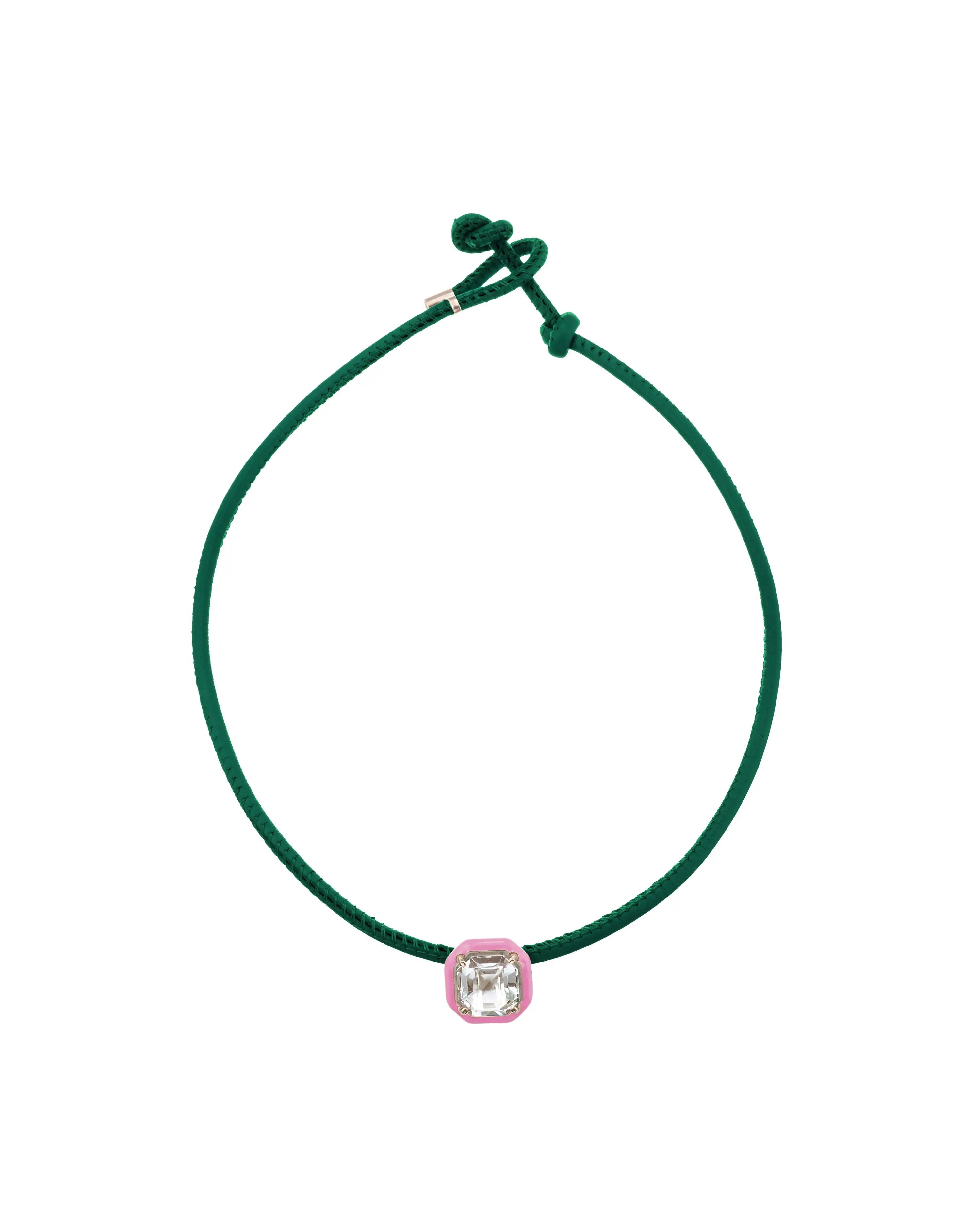 

POP CHOKER WITH OCTAGON IN CANDY SETTING IN BUBBLEGUM PINK
