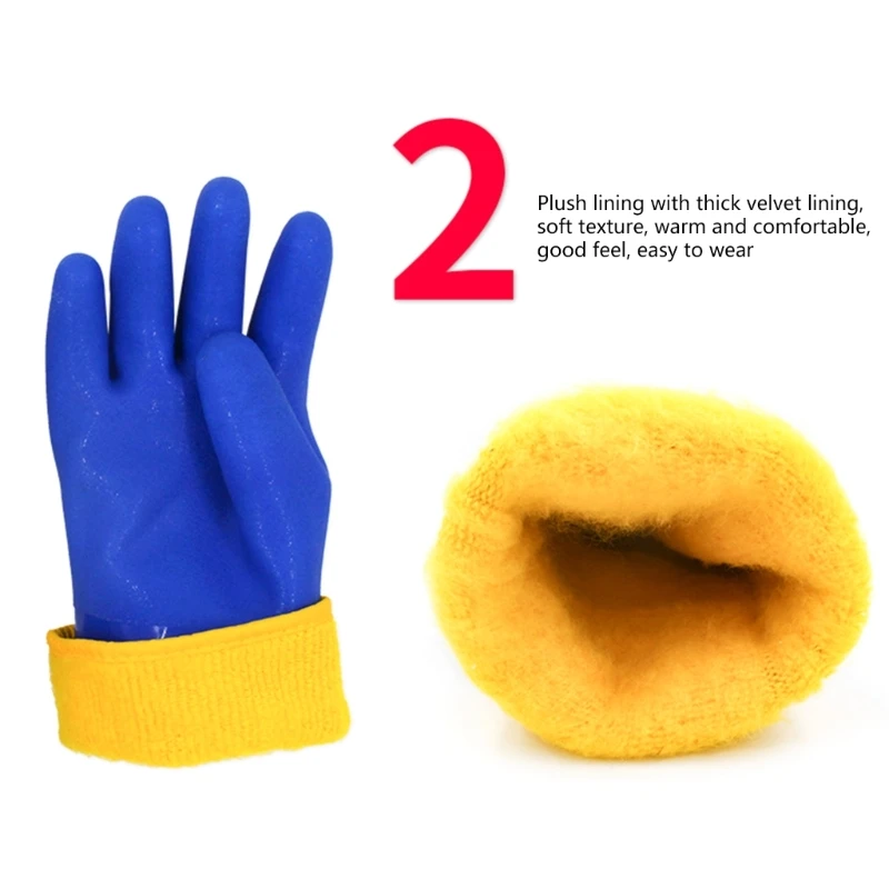 Golden Scute Guantes para congelador, guantes de trabajo de invierno,  impermeables, térmicos, para clima frío