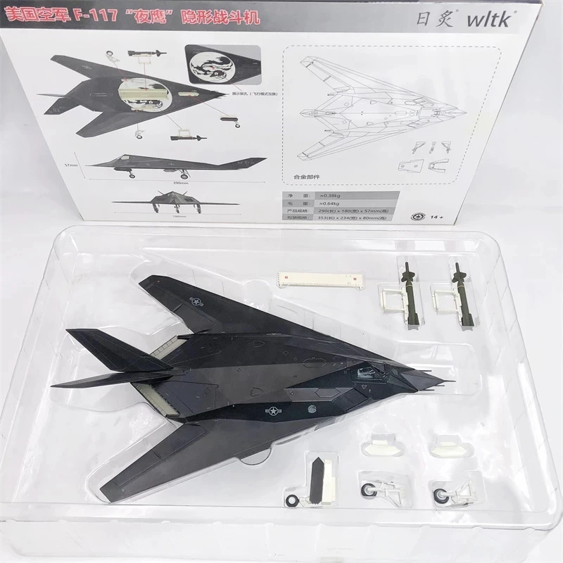 1/72 f117 nighthawkステルス消防士,金属軍用モデル,日曜大工