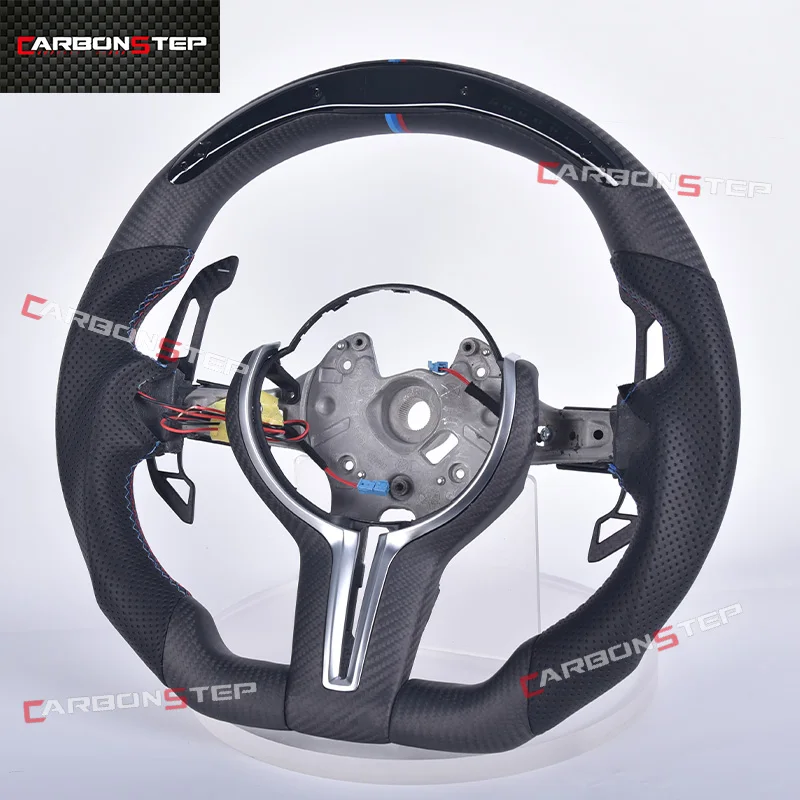 

Side Perforated Leather Carbon Fiber Steering Wheel For Bmws M2 M3 M4 M5 M6 F10 F30 F32 F82