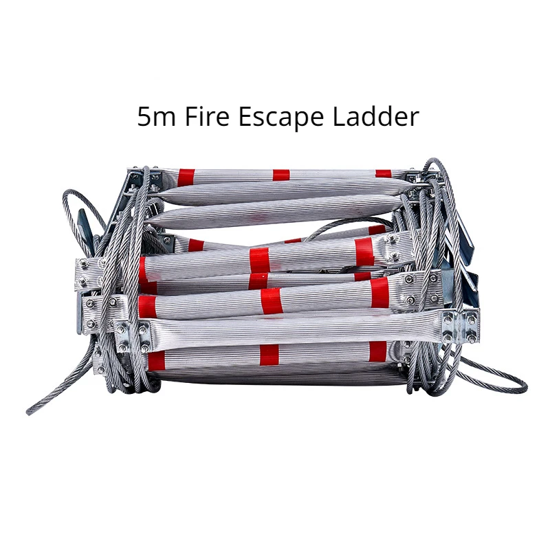 Aluminum Alloy Ladder Escape Rope Ladder Household Aerial Work Rescue Works Steel Rope Stainless Steel