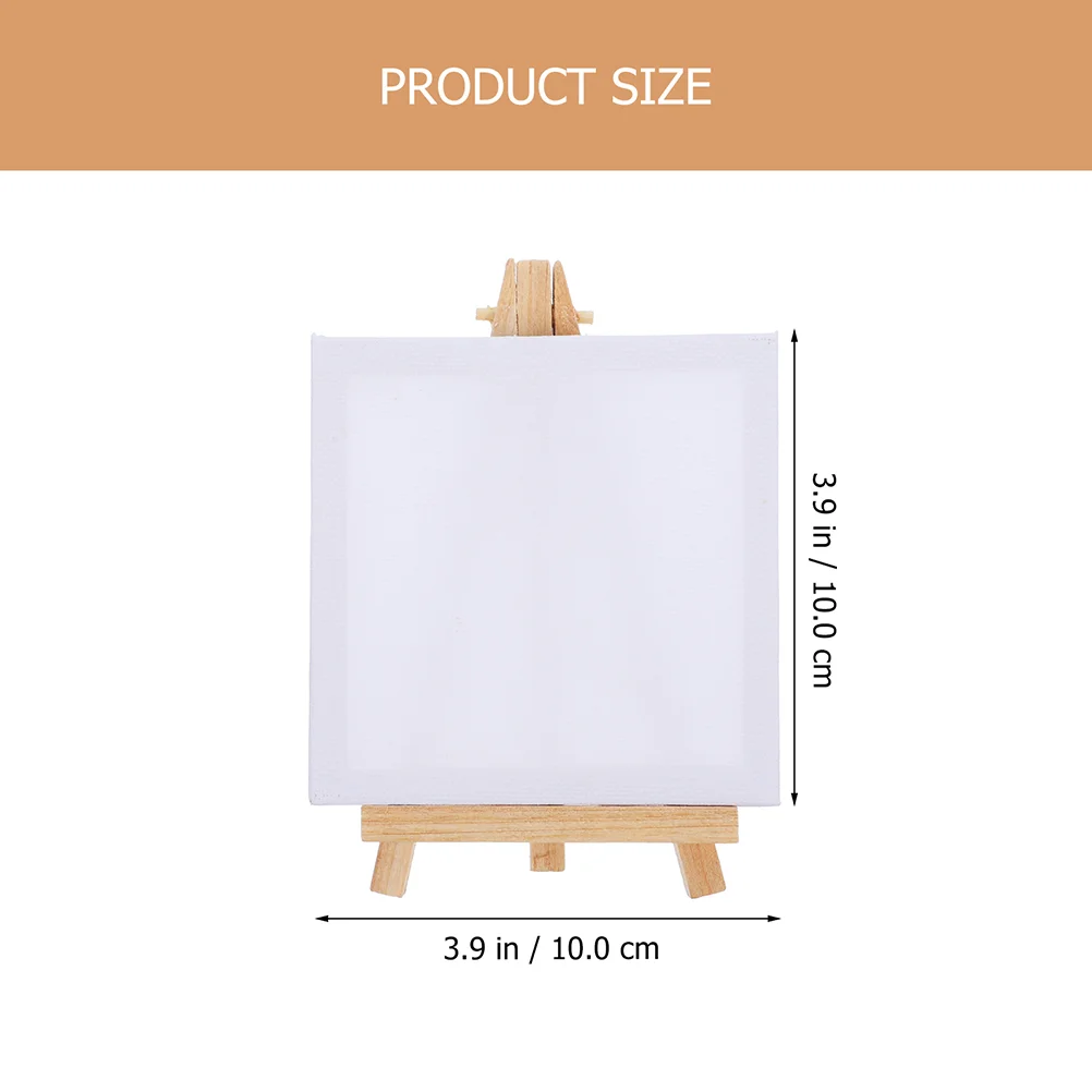 15 Sets Mini Frame Easel Stand Canvas Painting Canvases Picture Wood Travel Table Top