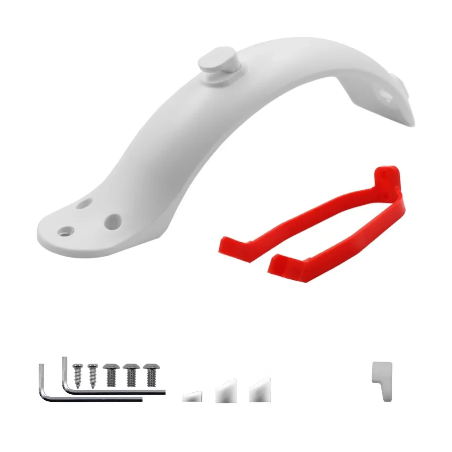 Rear Wheel Fender with Taillight & Hook - Enhanced Mudguard Wing with License Plate Holder and Fender Support