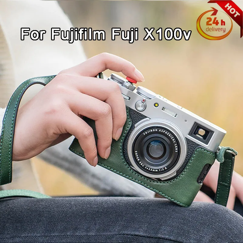 Custodia Per Fotocamera In Pelle Pu Shelv X100V Per Fujifilm Fuji X100V Custodia Per Videocamera Mezza Custodia Fuji X100V Custodia In Pelle Per Fotoc