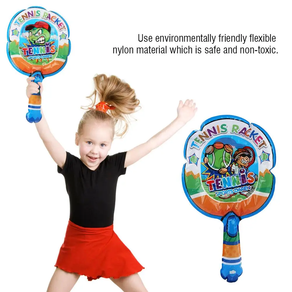 Inflatable Children Tennis Racket and Ball Set Outdoor Sports Toy Kids Child Favorite Tennis Game