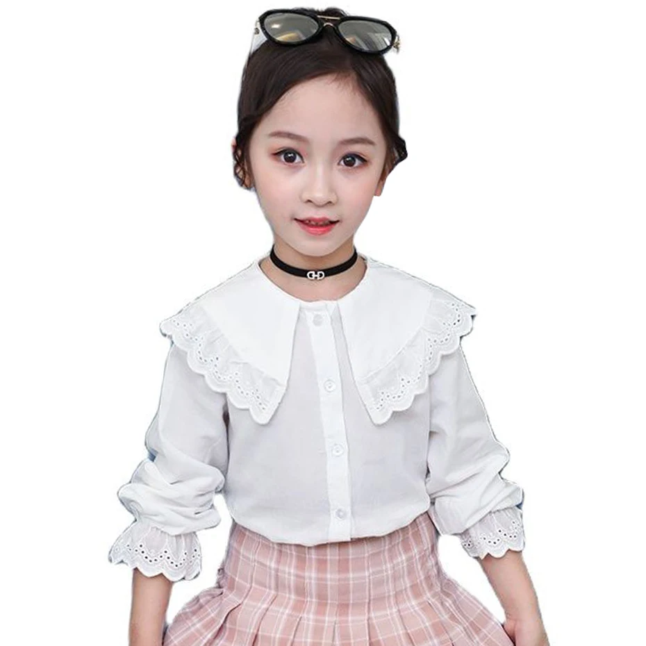 Girls White School Blouse White Shirt Girls Clothes Blouses Shirts Girls White Aliexpress