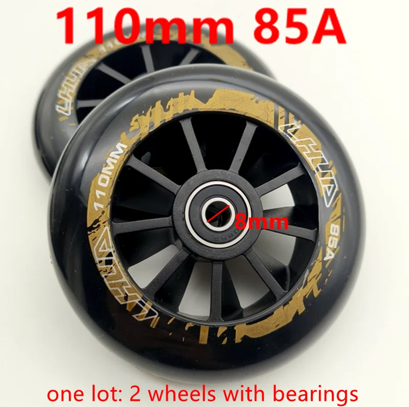 

free shipping scooter wheel 100mm 2 pcs / lot bearings ABEC-9 110MM 100MM