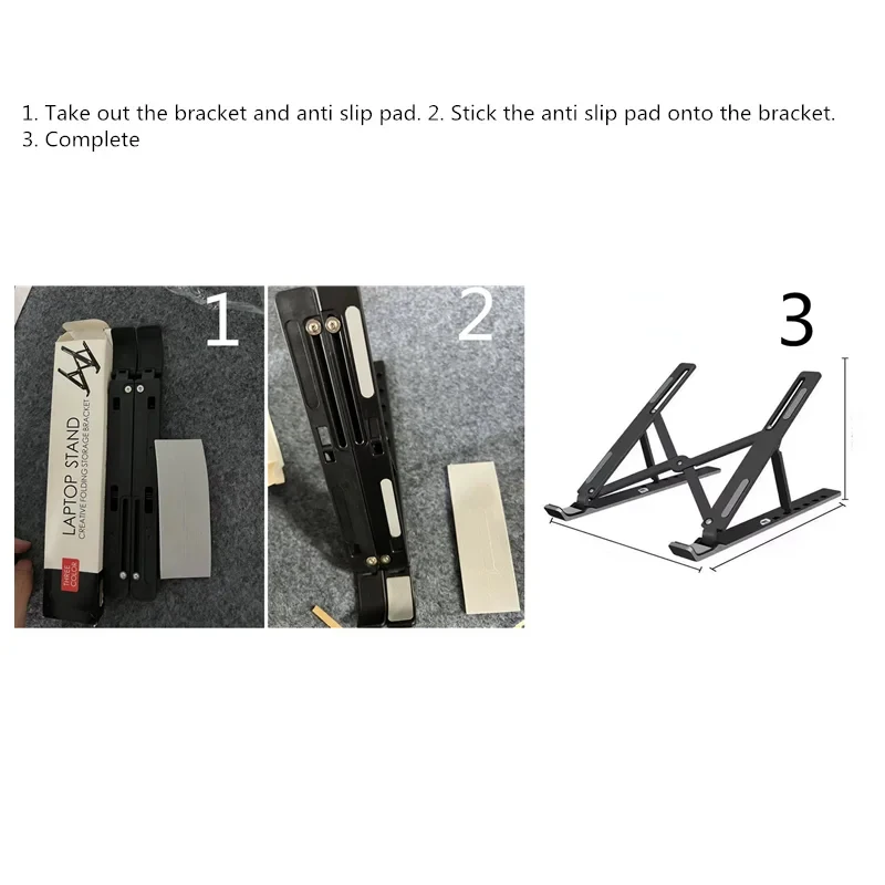 조절 가능 접이식 노트북 쿨링 스탠드 인체공학적 데스크 홀더 노트북 지지대