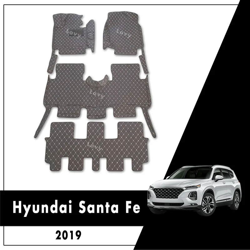 

Carpets For Hyundai Santa Fe 2019 2020 (7 seats) Car Floor Mats Auto Interiors Accessories Pad Heel Foot Mat Pedal Rugs