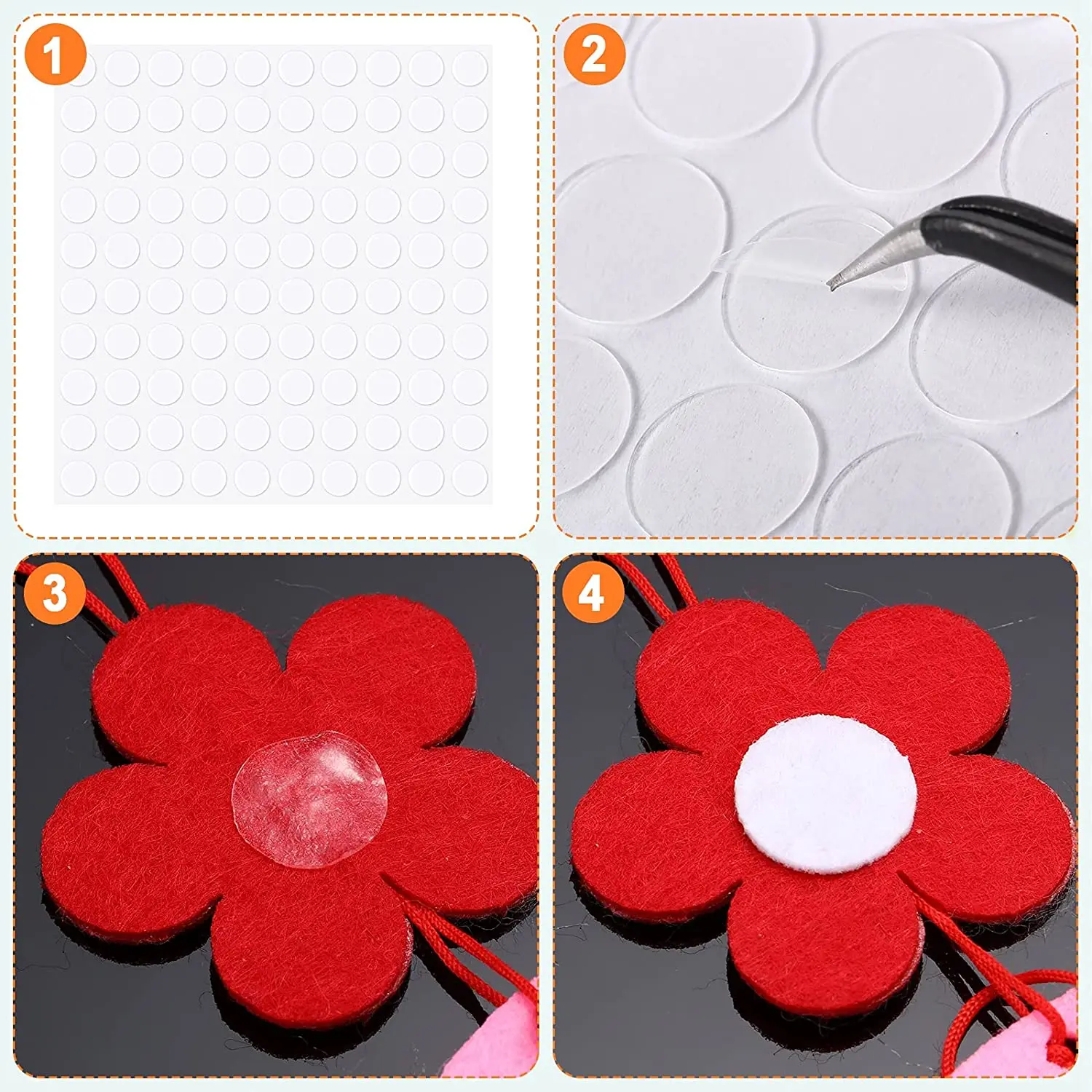 10/15/20/30/40mm Double Sided Adhesive Tape Dots Transparent Round Acrylic No Traces Strong Waterproof Dot Sticker Fit Craft DIY 3
