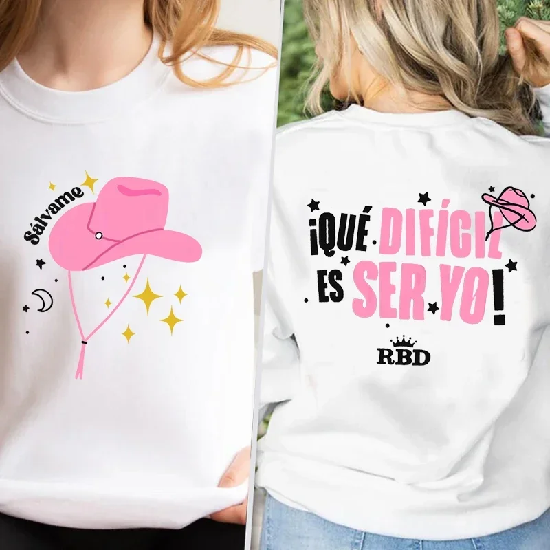 Mia Colucci Que Dificil Es Ser Yo Felpa Rbd Tour Felpe Girocollo Musica Vintage Harajuku Streetwear Vestiti