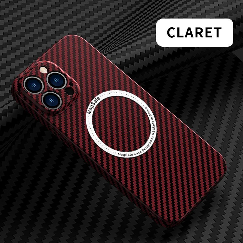 Premium Carbon Fiber Magnetic Phone Case with Magsafe Compatibility