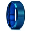 92431-e8e278.jpg Bagues en acier titane couleur argent 8mm pour hommes et femmes, bagues en acier inoxydable brossé mat, bijoux cadeaux de mariage