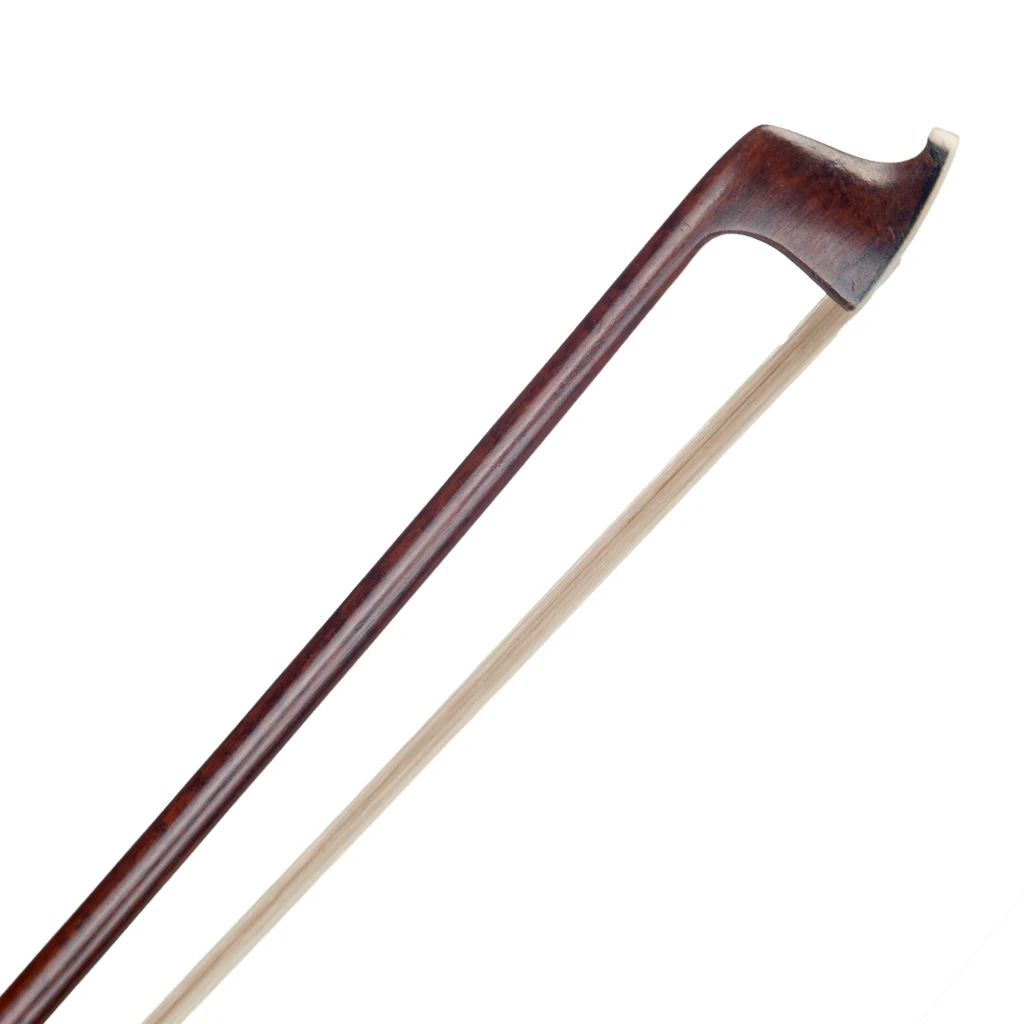 Violin Bow 4/4 Pernambuco Violin Bow Round Stick Bow Snakewood Frog Paris Eye Inlay Snake Skin Grip White Mogolia Horsehair