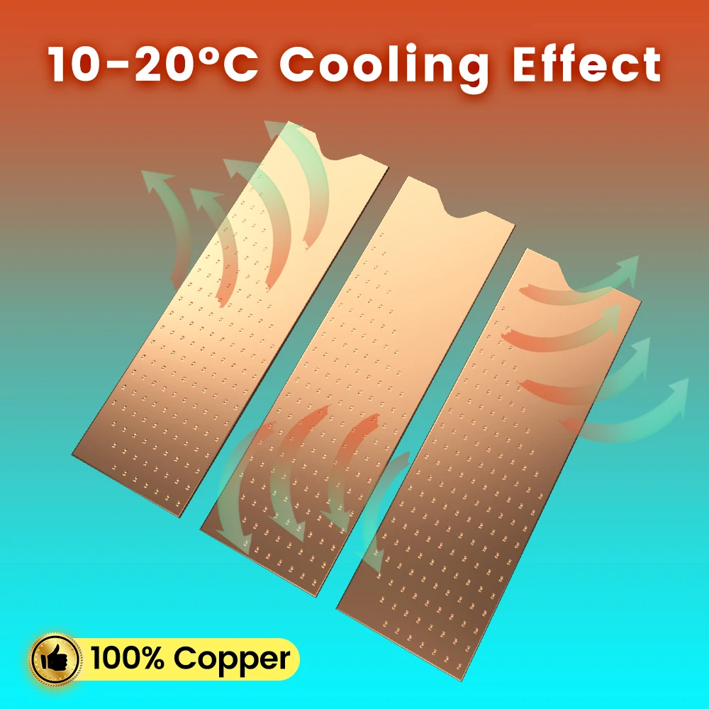 dissipador de calor de cobre, almofada térmica