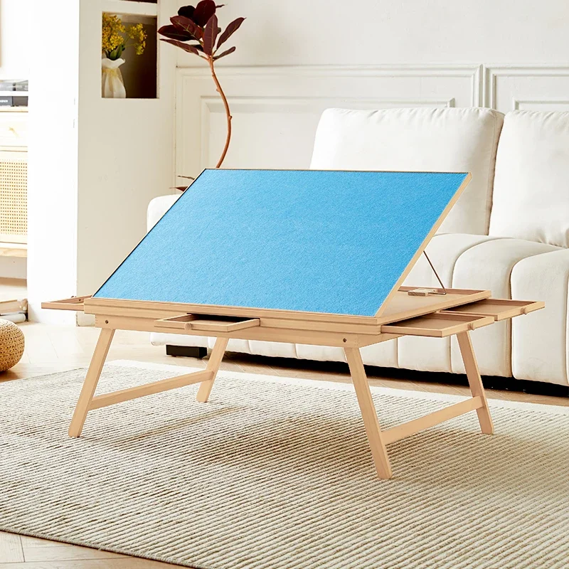 6段引き出し木製パズルテーブル,分類収納,折りたたみ式,1500個に適し