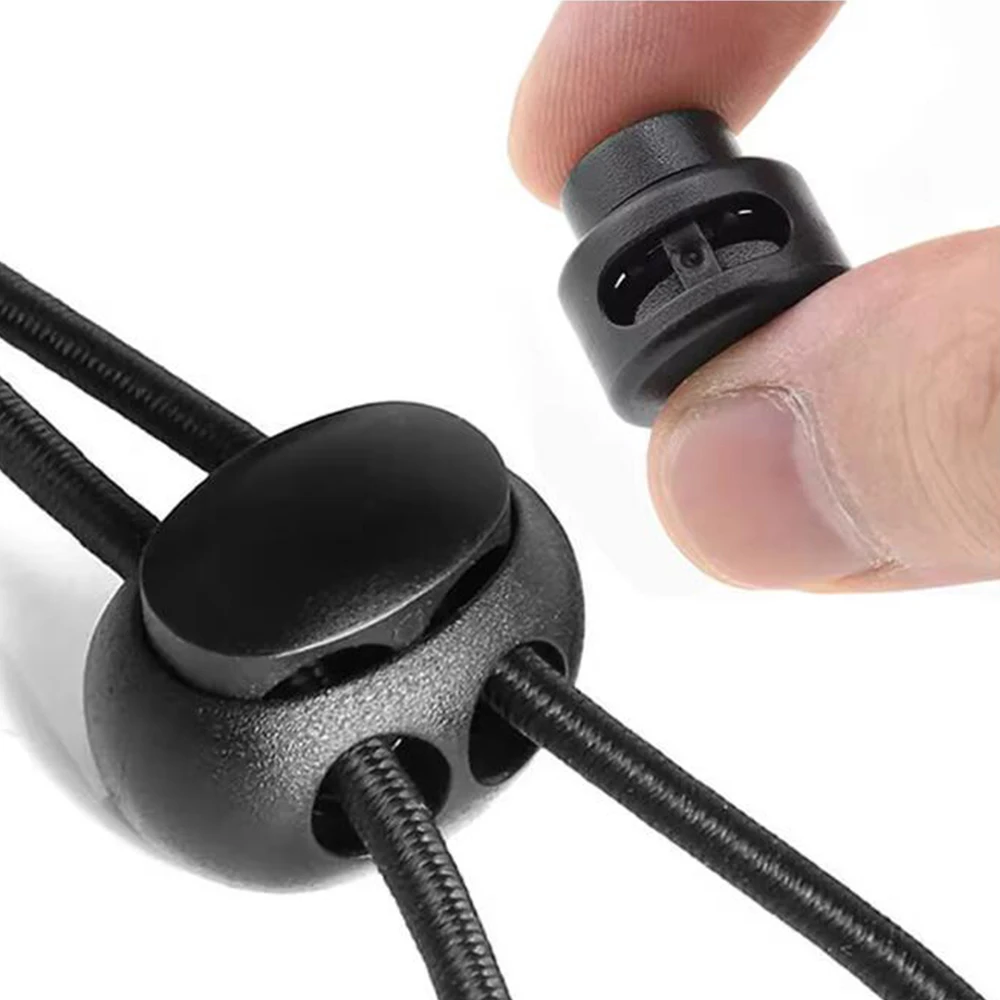 10pcs Plastic Stopper Cord Lock Bean Toggle Clip Apparel Shoelace Sportswear Rope Paracord Lanyard Accessories Colorful