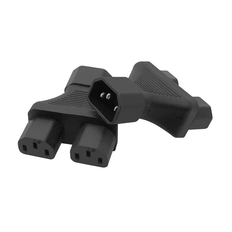 IEC320 IEC 320 C14 Male to Double C13 Female Y Type Splitter Extension Power Adapter adaptor connector