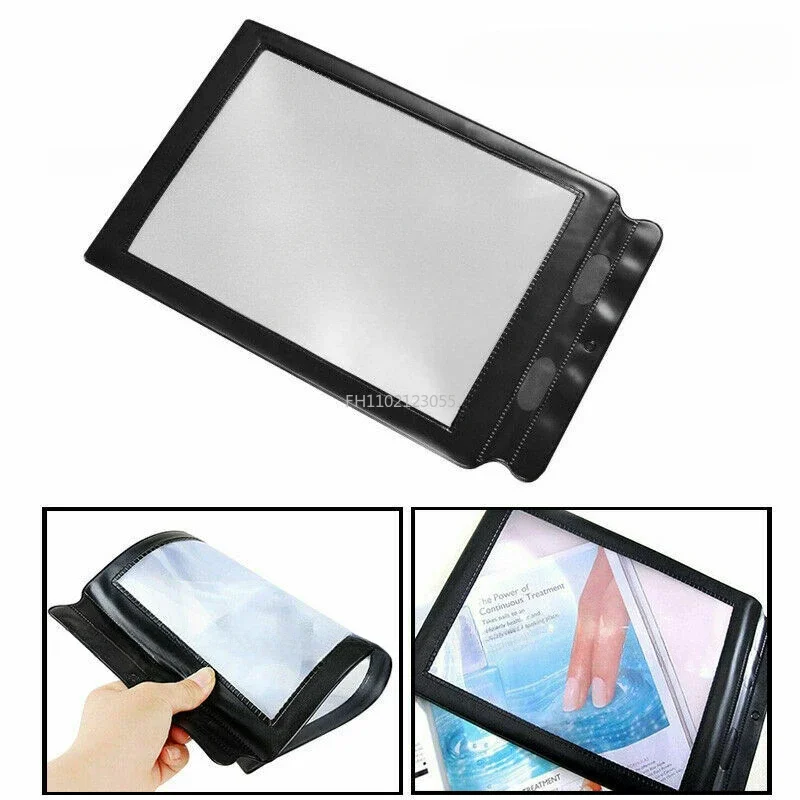 3X A4 Low Vision Ultra-thin Reading Magnifier Large Sheet Flexible PVC Elderly Small Prints Full Page Magnification Aid