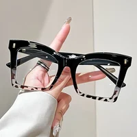 2025 New Style Reading Glasses for Women Fashion Men Oversized Square Prescription Glasses Large Frame Anti-blue Presbyopia