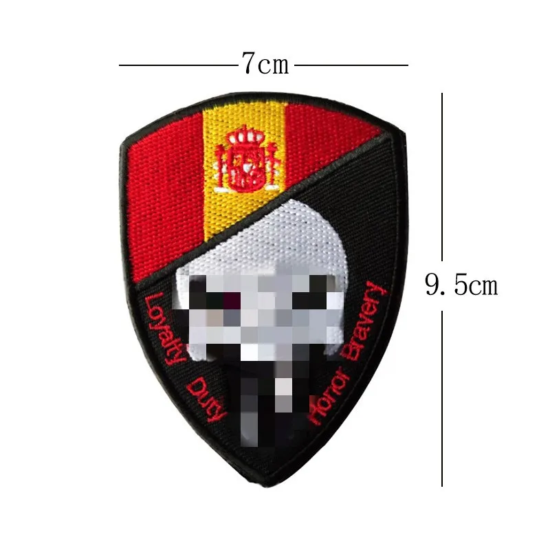 Parches Bandera España Anguila de San juan 80x50mm Velcro