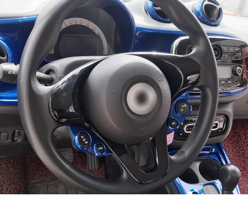 Lenkrad Taste Abdeckung Dekoration Rahmen Für Mercedes Smart 453 Fortow Forfour Zubehör Auto Modifikation Liefert – Detail 14