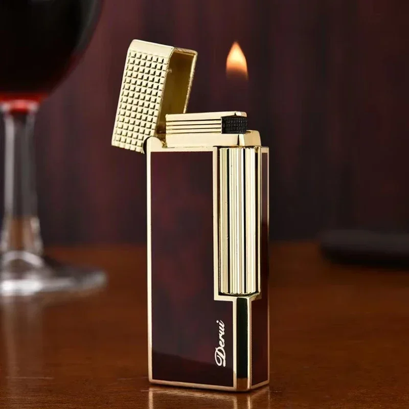 Compact Rectangular Deli Pulley Lighter with Ultra-Thin Grinding Wheel, Perfect Men's Gift