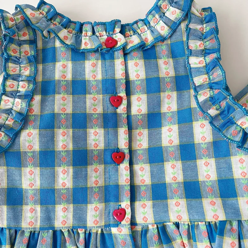Girls 3-Piece Plaid Floral Set 6