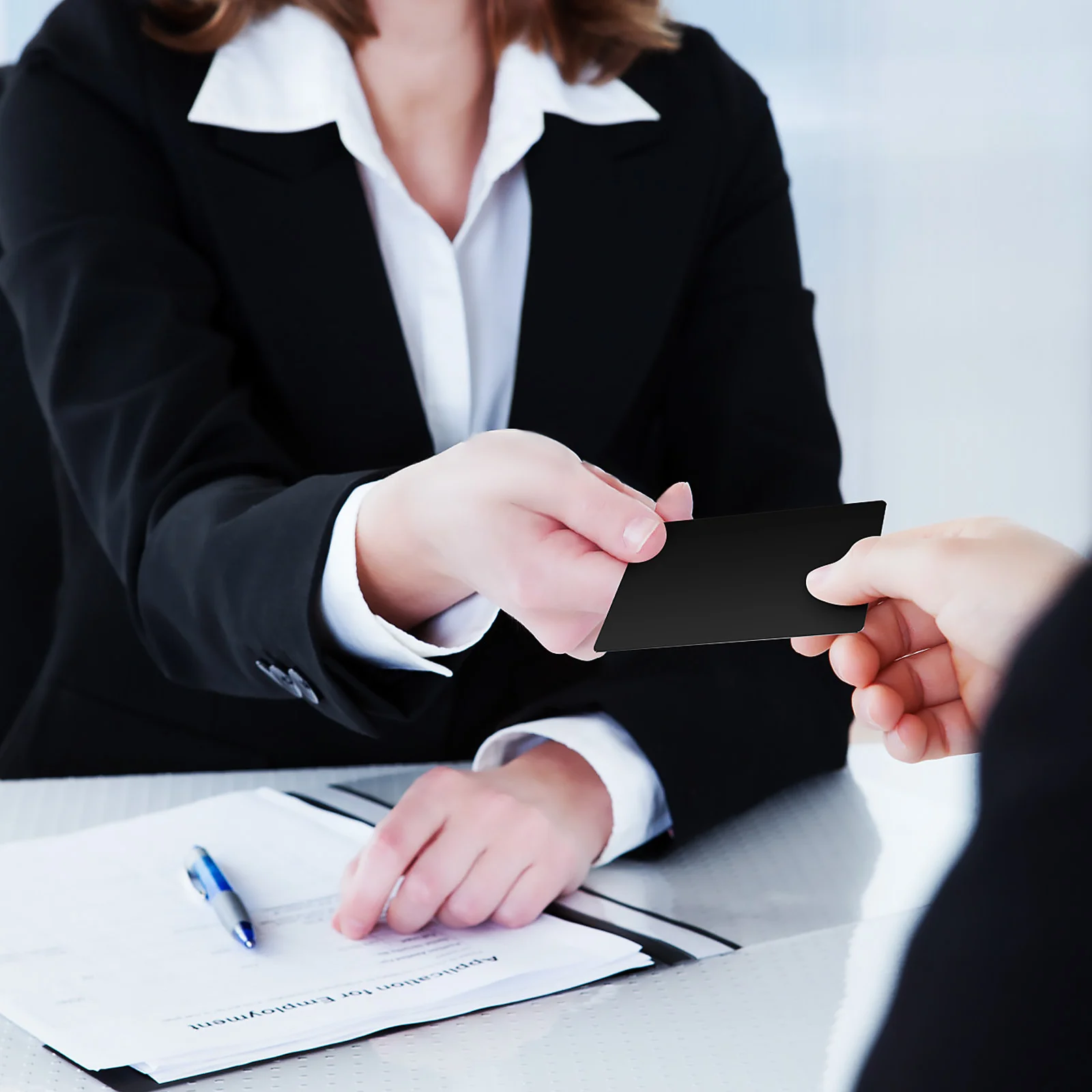 86x54x0.45mm Black Aluminum Metal Engraving Business Cards Custom Nameplates Marking  Blank Metal Cards Diy Engraved Plates 