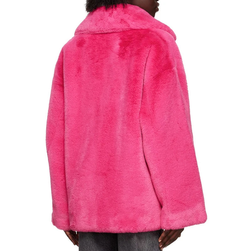 Ins Chic Brand Fashion Long Faux Rabbit Fur Coat Jacket Women Winter Oversized Shaggy Plush Fur Coats Street Girls Overcoat