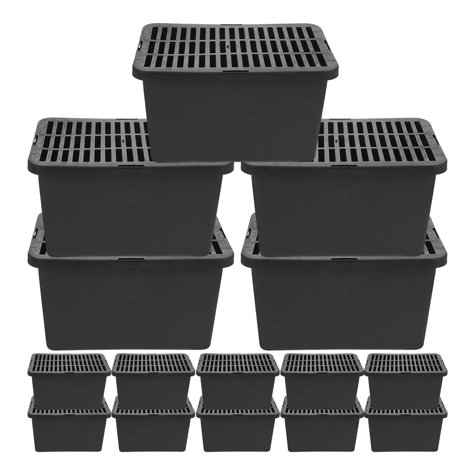 15Pcs 애완 동물 운송 상자 통기성 플라스틱 캐리어 소형 거북이 도마뱀 햄스터 격리 탱크 작은 동물 파충류 여행