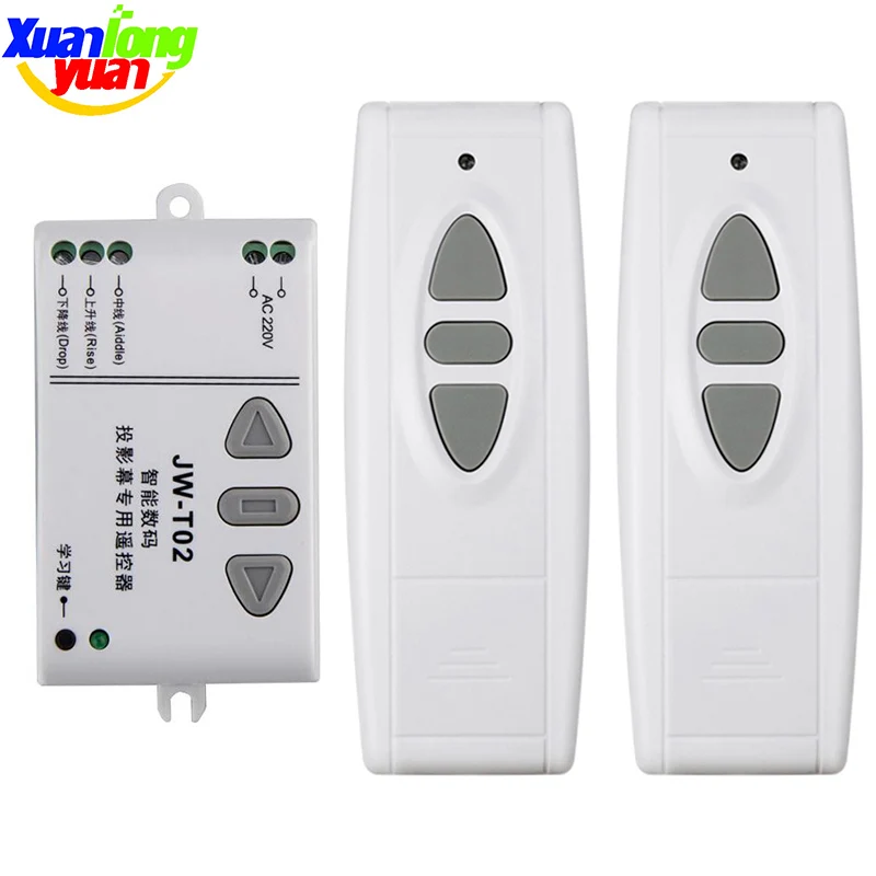 

Smart Home 433Mhz AC 220V Motor Remote Controller Wireless Remote Control Switch for Projection Screen Controller Motor