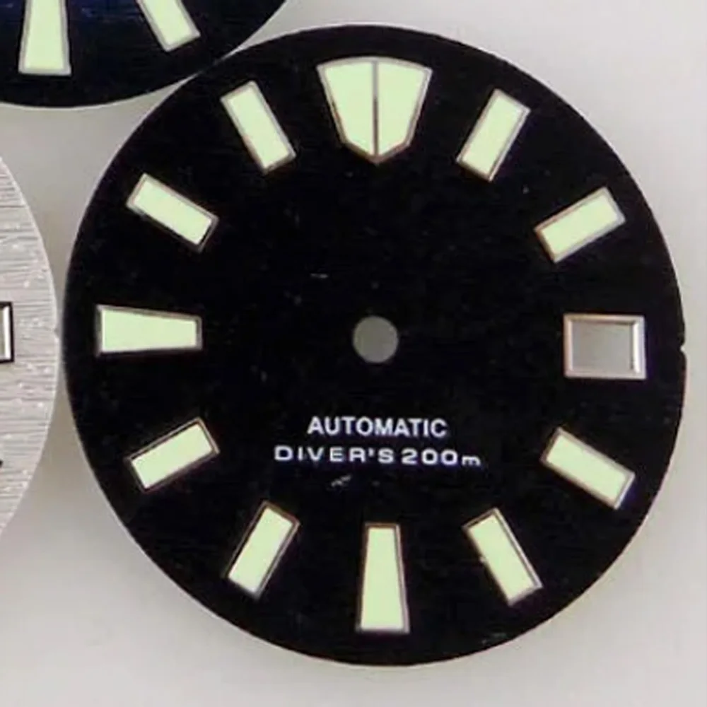 Green Luminous 29mm Watch Dial for Automatic Mechanical Diver Watches