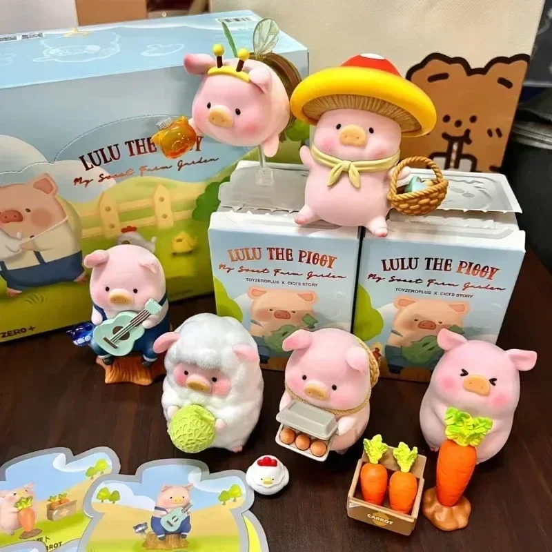 

Canned Pig LULU Farm Series Mystery Box Kawaii Pig Figurine Caja Caixa Desktop Furnishings Collectible Model Toy For Kids Gifts