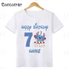 Disney Lilo & Stitch Happy Birthday Kids T-shirt Girls Clothes 1 2 3 4 5 6 7 8 9 Years Boys Funny T Shirt Children's clothing 3