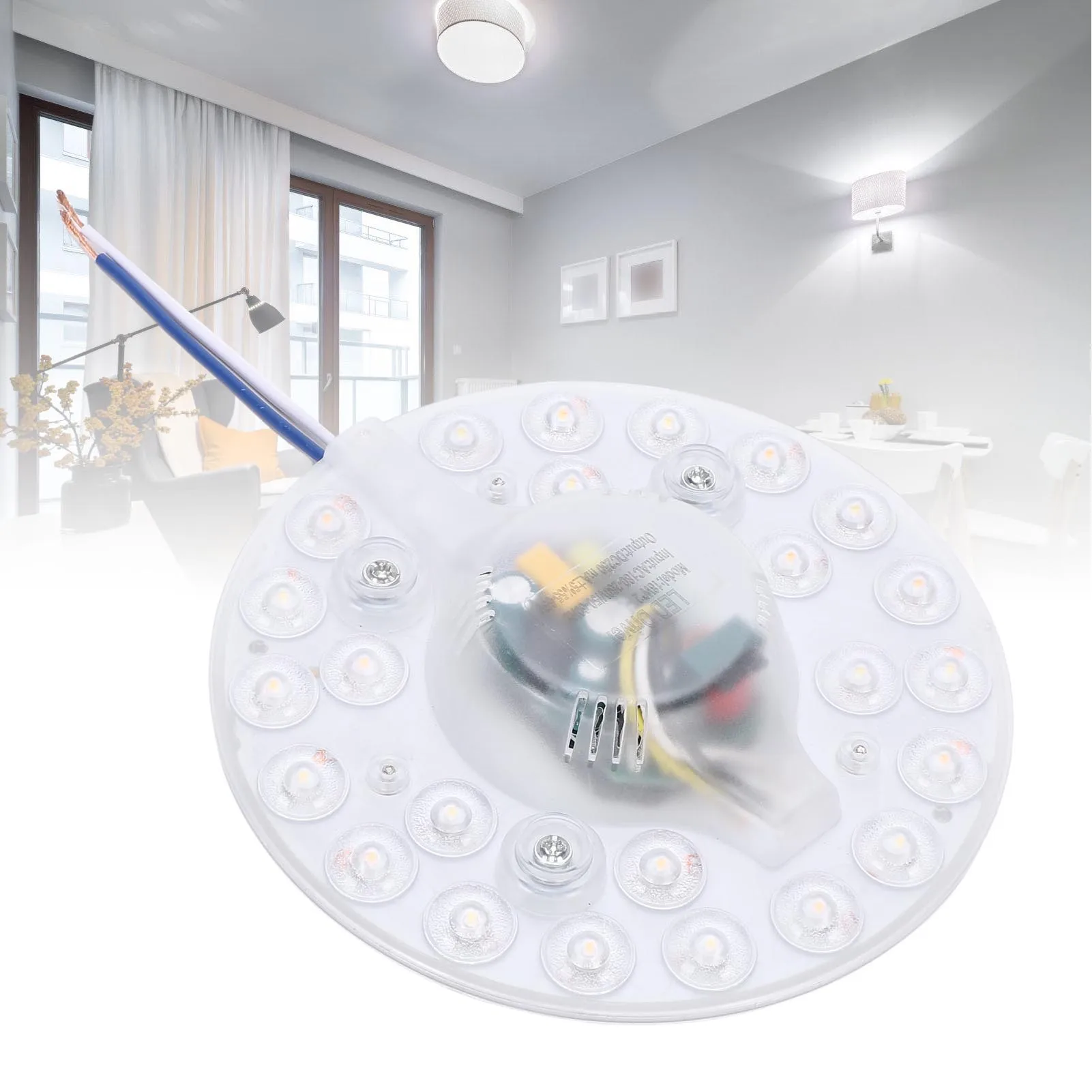 4.9 Inch Ceiling Fan LED Light Replacement 3 Color Adjustable Flush Mount Magnetic LED Fan Light Retrofit Round