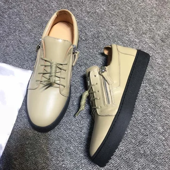 Scarpe da ginnastica casual di alta qualità per uomo e donna Scarpe da tennis unisex firmate di marca in vera pelle GZ Scarpe mocassini con cerniera G0242 1