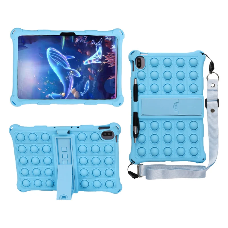 para oppo realme almofada polegada caso crianças bolha macia tablet suporte capa para realmepad case caso funda