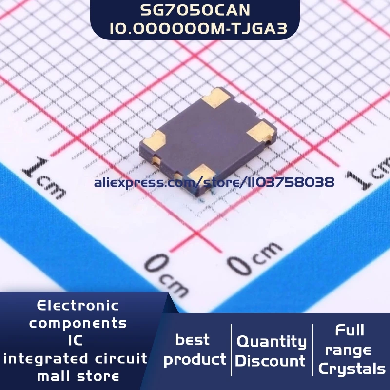 50 개/몫 X1G0044810005 SG7050CAN 10.000000M-TJGA3 10mhz cmos 크리스탈 발진기 공진기 4SMD 재고 있음