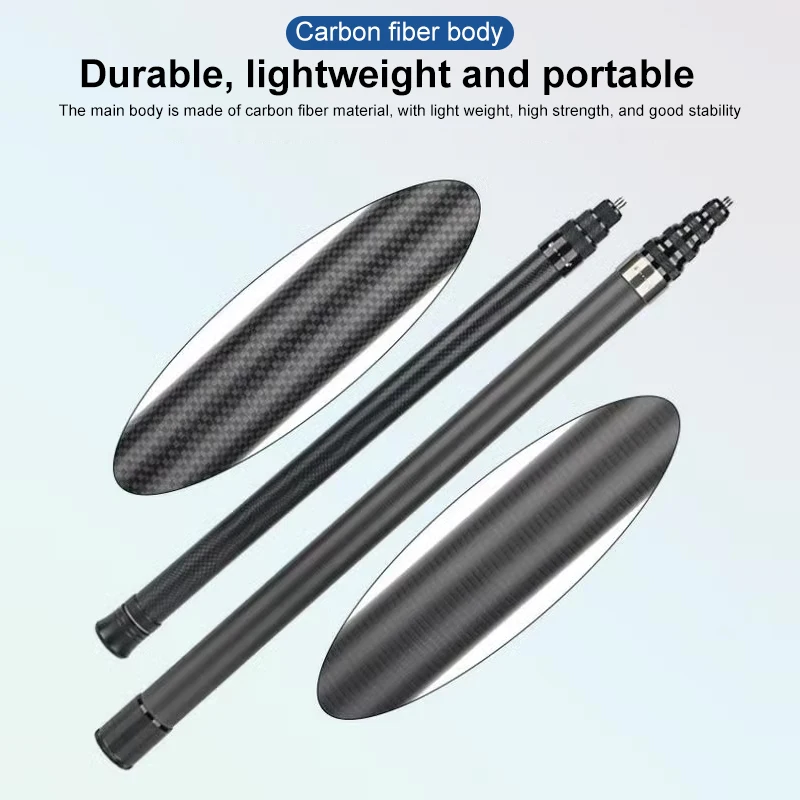 Hongdak-monopé Escalável de Fibra de Carbono Selfie Stick Tripé Extensível Edição Estendida Invisível go Pro 3m Insta360 x3 x2 - Image 3
