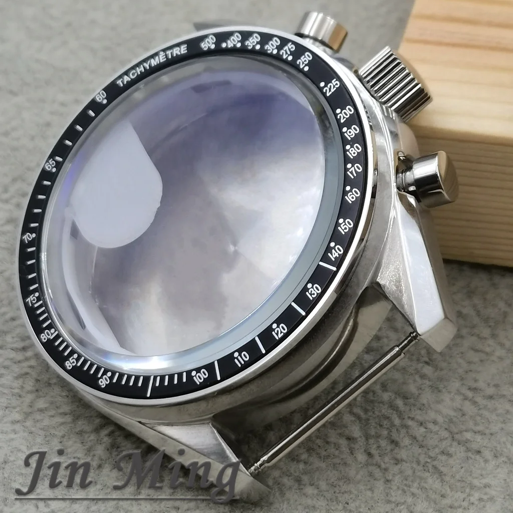 Premium Moonswatch Metal Chronograph Case with Sealed Back, 39.7mm Bezel